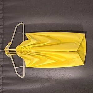 🌸Fashion Nova Yellow Cinch neck Crop Halter Top, XL